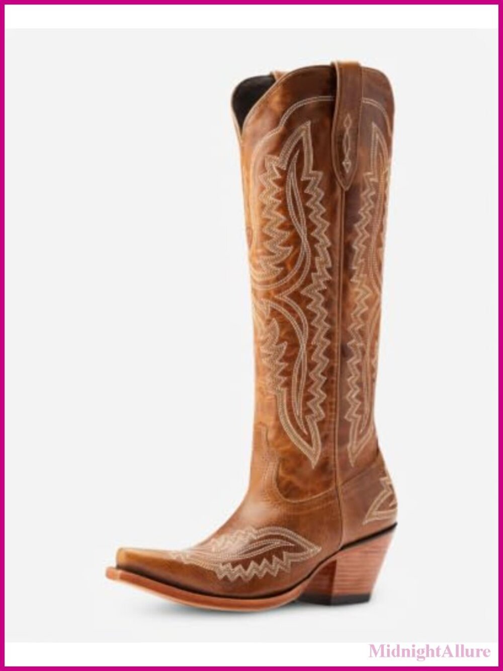 Women's Leather X Toe Western Boot